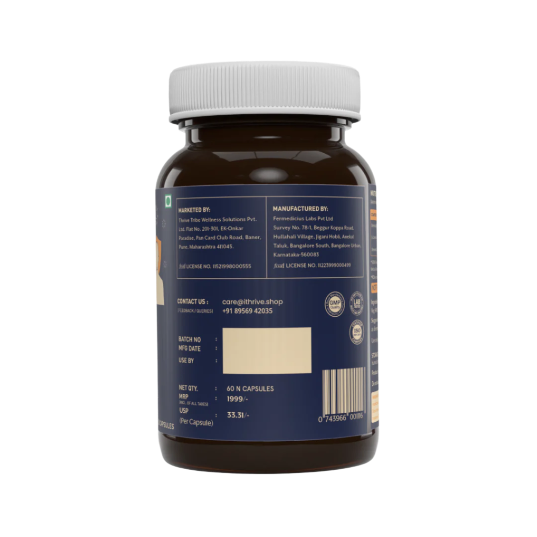 ithrive zinc defense with copper back view showing manufacturer and batch details
