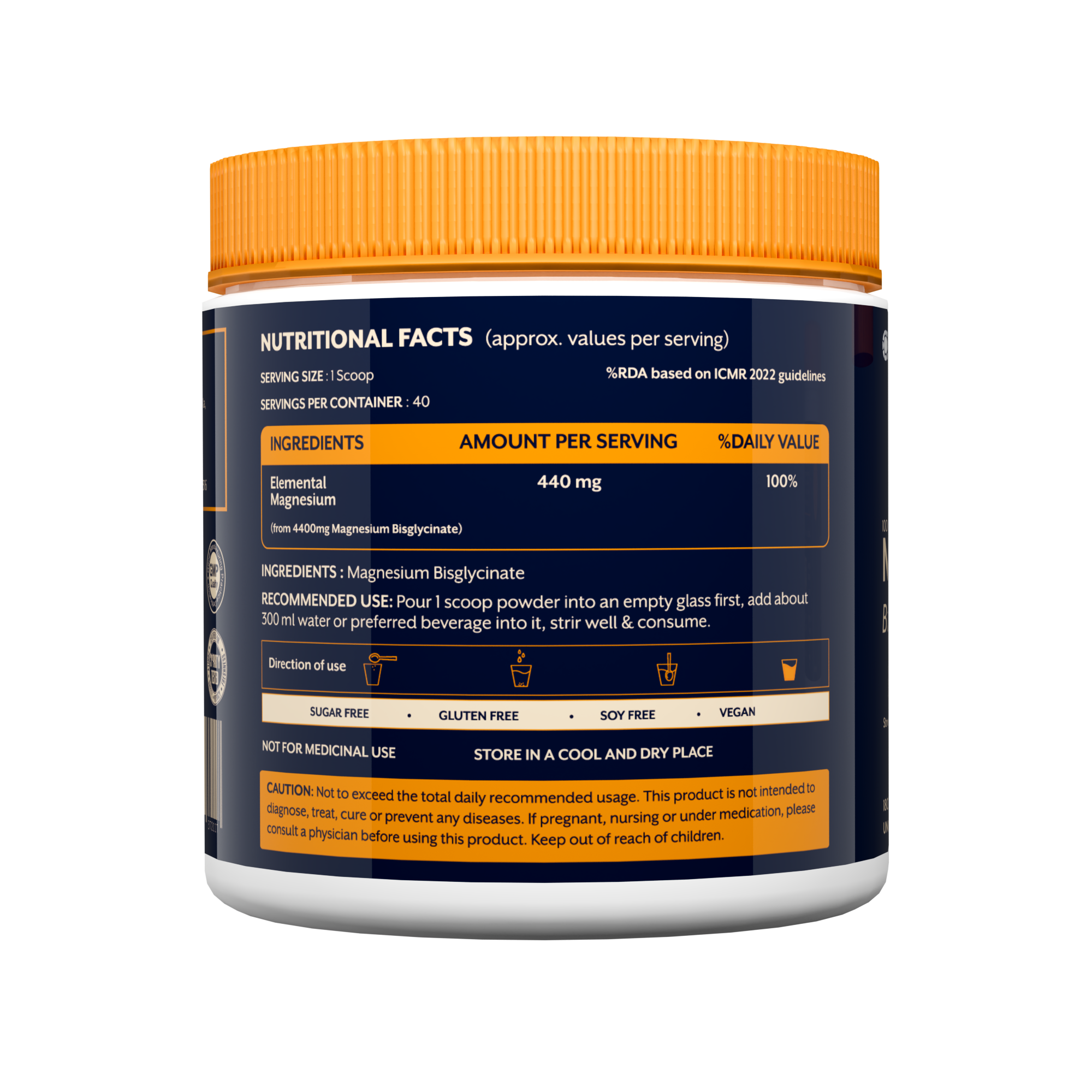Magnesium Bisglycinate Powder - 180gm