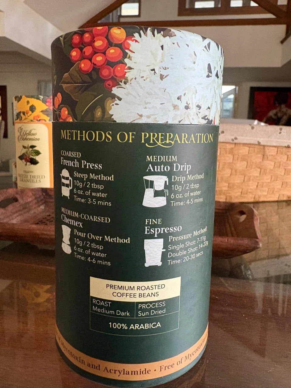 The Yellow Bohemian Arabica Dark Roast Organic Coffee Beans - 200 gm