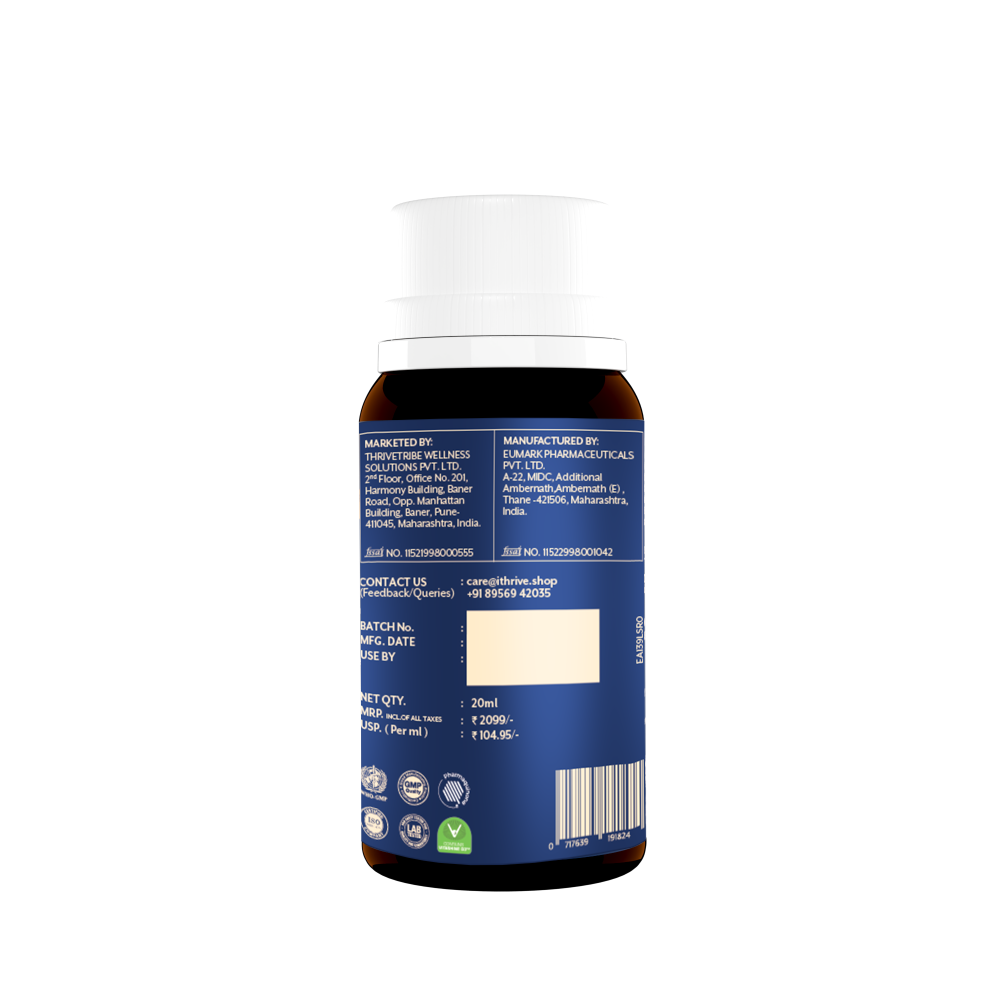 Vitamin D3 + K2 in MCT Oil - 20ml