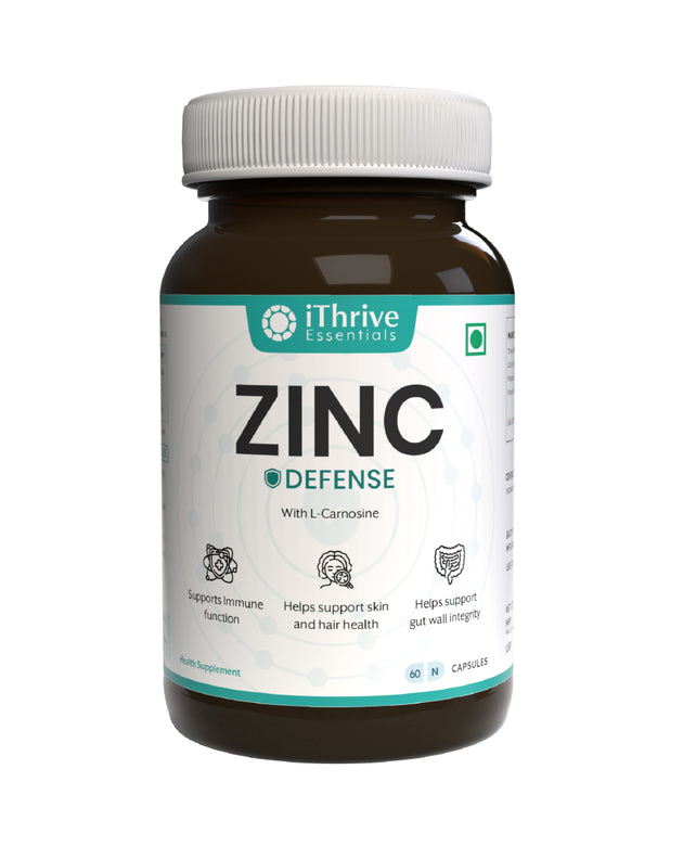 iThrive Essentials Zinc Defense with Copper and L-carnosine - 60 Capsules