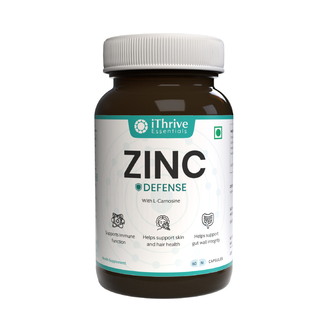 iThrive Essentials Zinc Defense with Copper and L-carnosine - 60 Capsules