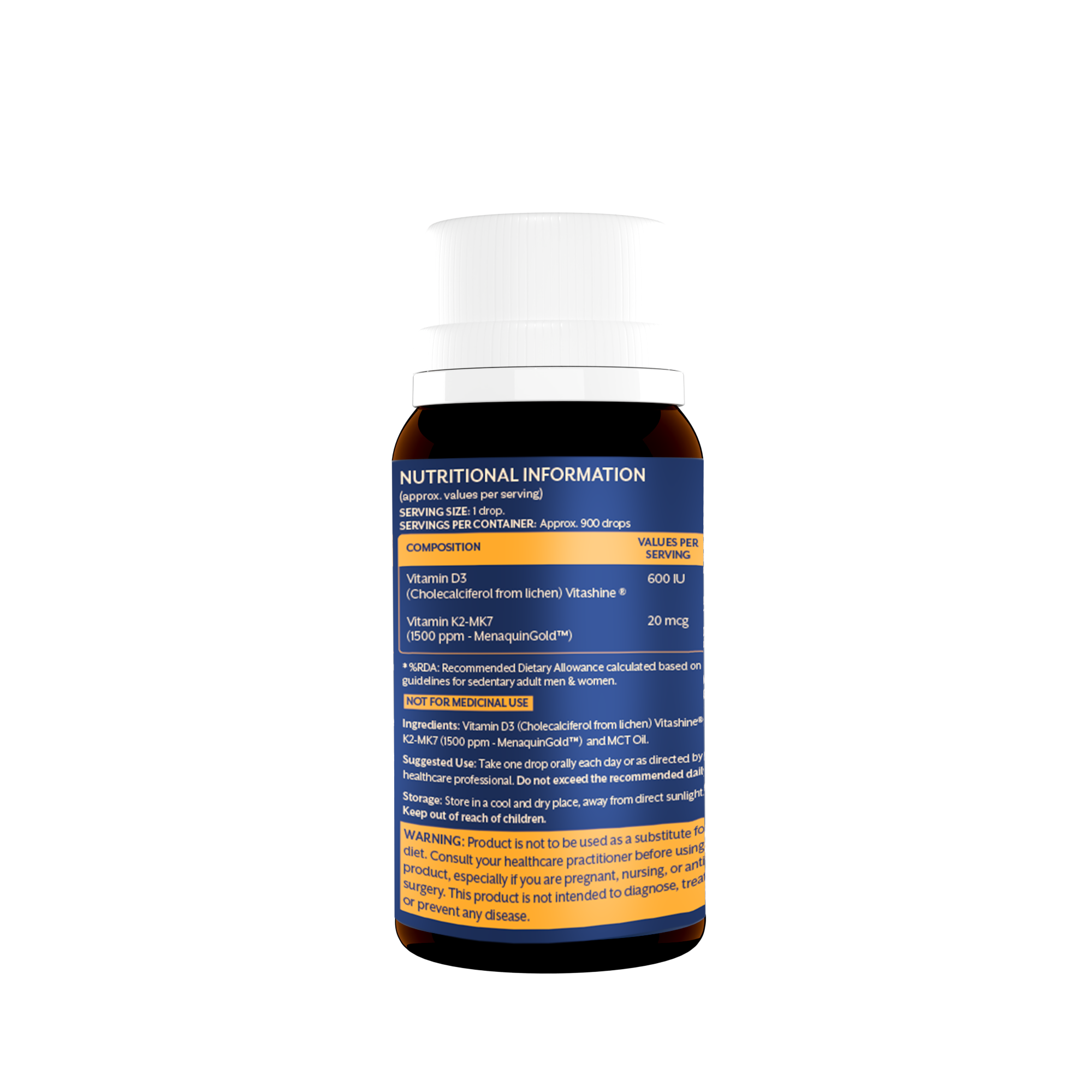 Vitamin D3 + K2  in MCT Oil - 20ml
