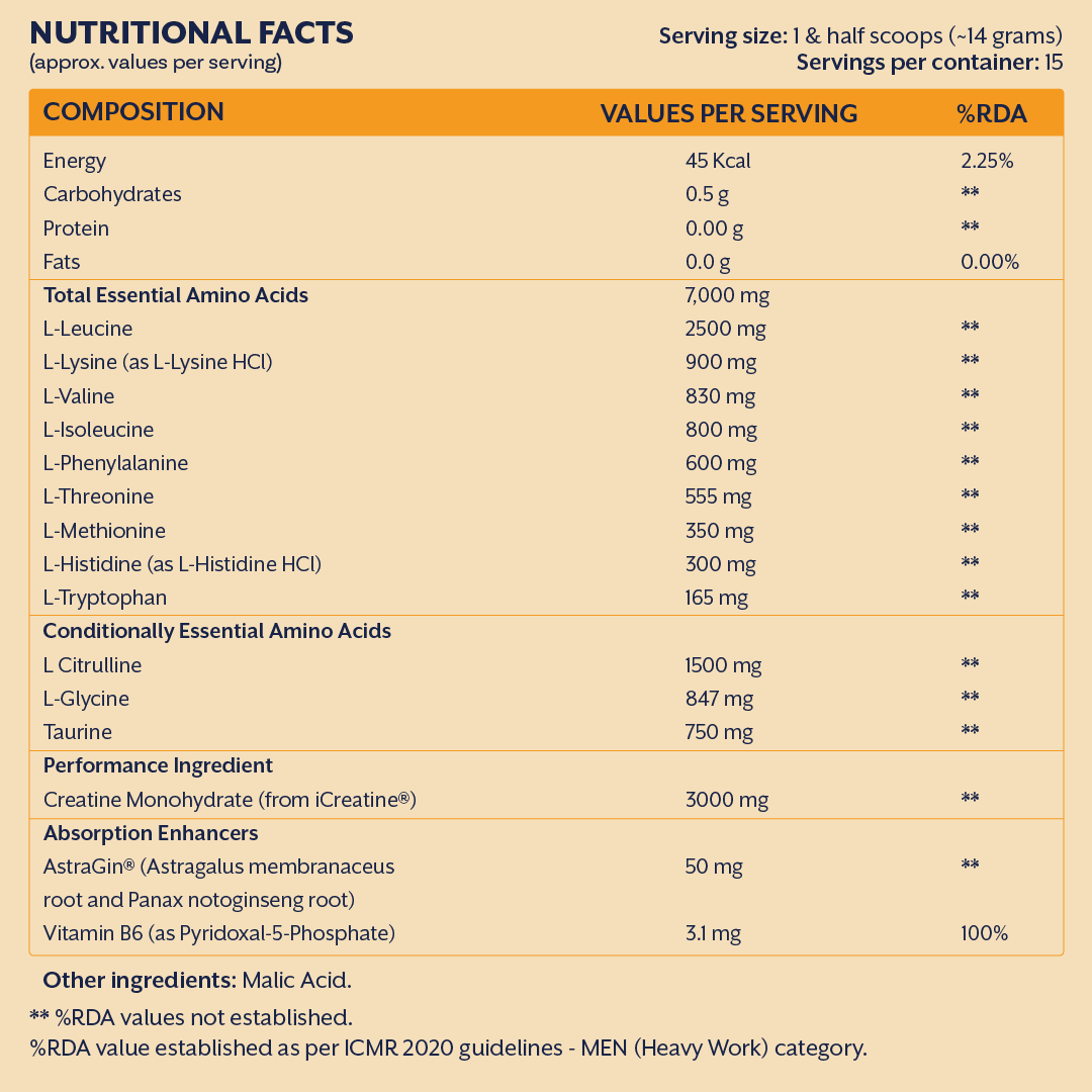 EAA Protein Support | Unflavoured - 210g