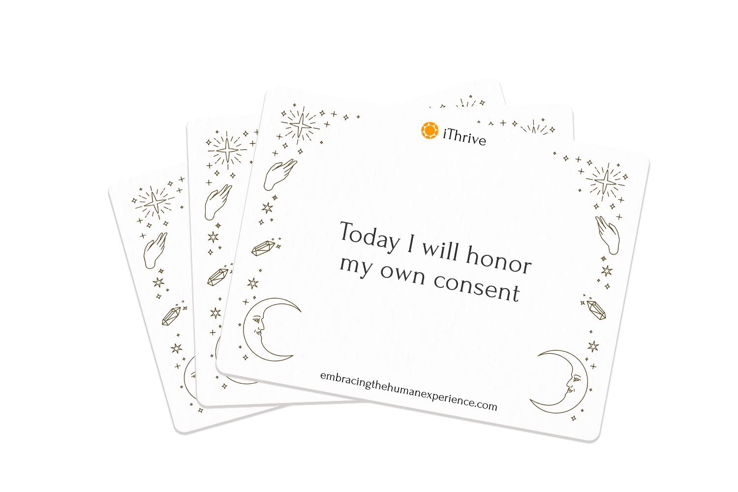 iTHRIVE Tiny Acts of Self-Care: Daily Affirmation Action Cards | Embracing the Human Experience iThrive Essentials